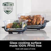 Ninja Crispi 4 in 1 Portable Glass Air Fryer Cooking System, 4QT & 6 Cup Glass Containers with Storage Lids, Easy Meals, Microwave, Freezer & Dishwasher Safe, Air Fry, Bake & More, Cyberspace, FN101GY : Home & Kitchen