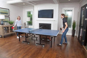 JOOLA Inside Professional MDF Indoor Ping Pong Table with Quick Clamp Table Tennis Net and Post Set - 10 Minute Easy Assembly - Tournament Quality - Foldable with Single Player Playback Mode