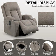 Lazy Boy Power Lift Recliner Chair, Modern Single Motor Massage Sofa Chair with Lumbar Heating, USB Charging Port, Cup Holders