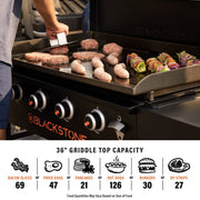 Blackstone Original 4-Burner 36" Propane Omnivore Griddle with Hard Cover