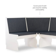 Hannah Breakfast Nook 3-piece Dining Set