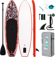 FunWater Inflatable Stand Up Paddle Board with Premium SUP Paddle Accessories, Non-Slip EVA Deck, 11'/10'6' Paddle