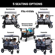 Jeep Wrangler Deluxe 4 Seater Stroller Wagon by Delta Children