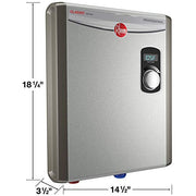 Rheem 18kW 240V Tankless Electric Water Heater, Energy Efficient, Compact, Gray