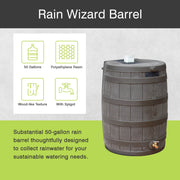 Good Ideas Rain Wizard Rain Storage Collection Rain Barrel 50 - Gallon