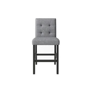 5 Piece Counter Height Dining Set, Wood Dining Table Set with Rectangle Table and 4 Upholstered High Back Chairs