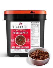 READYWISE - Chicken, Beef, Pork & Rice Emergency Food Supply Bucket, Premade, Freeze-Dried Survival Meals, 25-Year Shelf Life, Camping & Hiking Essentials, Long Term Meal & Food Supplies, 48 Meat & 40 Rice Servings