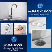 Portable Countertop Dishwasher with 5-Liter Built-In Water Tank and Air-Dry Function, 5 Washing Programs