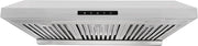 Powerful 30 Inch Under Cabinet Range Hood With Seamless Stainless Steel Body, Twin Turbo Motors, 3 Speed Touch Screen, Round Vent, Baffle Filters, LED Lights, Oil Collector