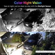With Color Night Vision, Wired 1080p HD Indoor/Outdoor Security Camera, 2-Way Audio, Works with Alexa, Google Assistant, and IFTTT, 2-Pack