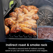 Ninja FlexFlame, Grill and Smoker, Electric and Propane Grill, Roaster, BBQ Grill, 5-in-1 Cooking System, 3 Burner, Digital Control, Outdoor Cooking, Griddle, Pizza Maker, Stainless Steel, PG301