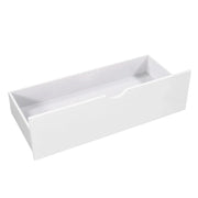 White Modern Twin Size L-shaped Platform Bed with Trundle and Drawers for Bedroom