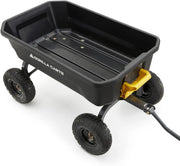 7GCG-NF Heavy-Duty Poly Dump Garden Cart with No-Flat Tires, 7 Cubic Feet, 1200-Pound Capacity, Black, Amazon Exclusive
