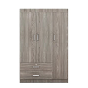 3-Door Wardrobe with 2 Drawers