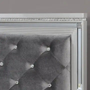Seleena Glam Silver Wood 5-Piece Tufted Panel Bedroom Set with USB Port by Furniture of America