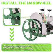 TRY YEAN Manual Sugarcane Juice Machine, Professional Stainless Steel Sugar Cane Juicer, 110LBS Output per Hour with 2 Inch Large Inlet Extractor, Handwheel Sugar Canes Squeezer for Commercial Home: Home & Kitchen