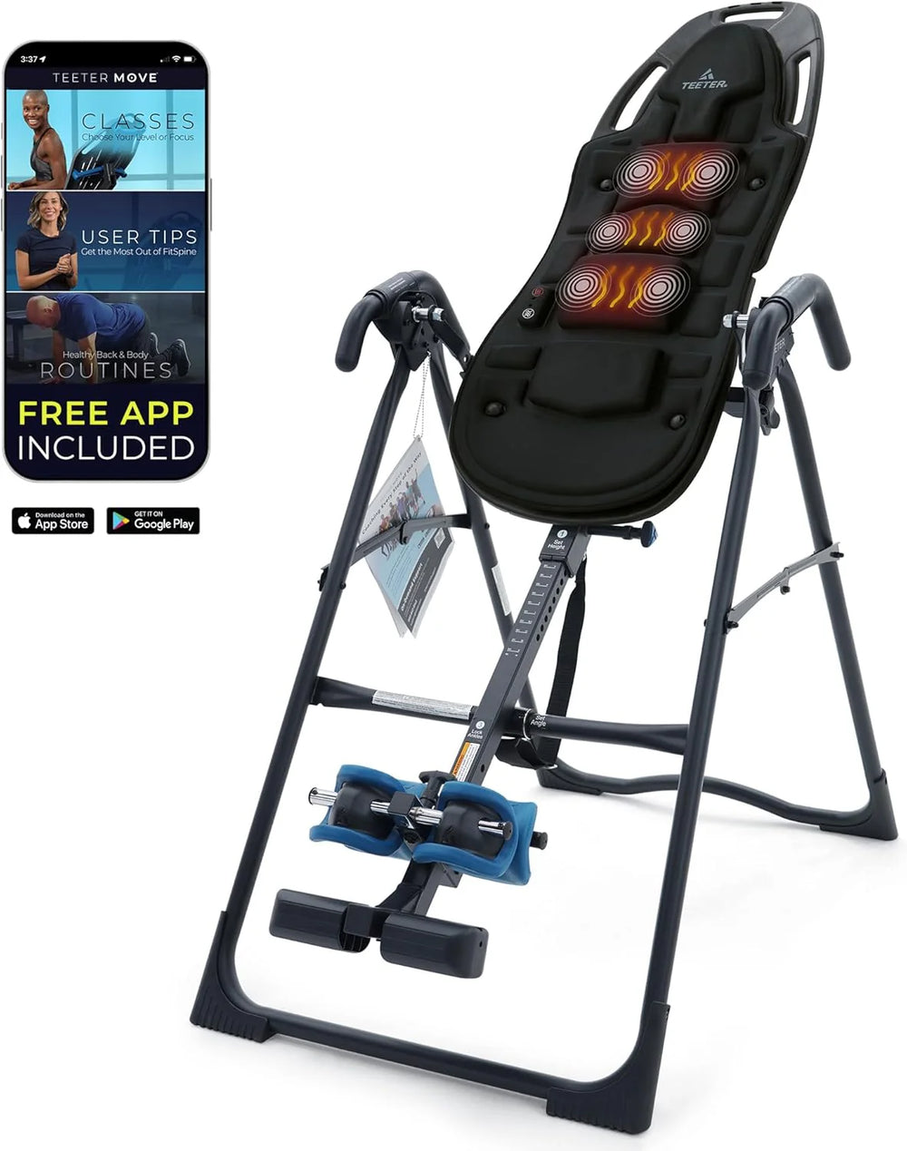 TEETER EP-560 Inversion Table, Back Pain Relief, FDA Registered