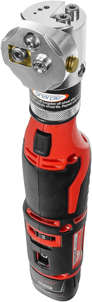 DXCL Hand-Held Cordless Tungsten Sharpener Grinder, Adjustable 15°- 45°, Diamond Ground Tapers (Auburn Red/Auburn R