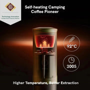 Nano Portable Electric Espresso Machine, Travel Coffee Maker for Camping, Car Coffee Maker Self-Heating with USB-C, With Ground Coffee & NS Capsule for RV, Hiking, Office