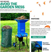 Landworks Leaf Mulcher Shredder Electric Green and Waste Management Heavy Duty 120V AC 11" Inch Cutting Blade .5" Inch Cutting Capacity for Leaves, Grass, & Clippings