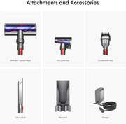 Dyson V8 Cordless Vacuum, Cleans Hard Floors and Carpets, Detangles, Converts to Handheld, 115AW, 2 Power Modes, Up to 40 Minutes