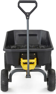 7GCG-NF Heavy-Duty Poly Dump Garden Cart with No-Flat Tires, 7 Cubic Feet, 1200-Pound Capacity, Black, Amazon Exclusive