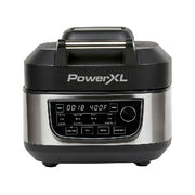 PowerXL Grill Air Fryer Combo Plus 6 QT 12 in 1 Indoor Slow Cooker, Roast, Bake, 1550 Watts, Stainless Steel Finish : Home & Kitchen