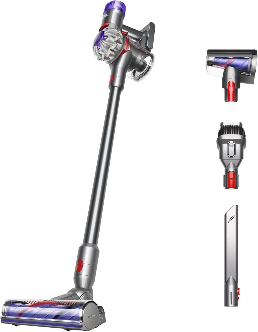 Dyson V8 Cordless Vacuum, Cleans Hard Floors and Carpets, Detangles, Converts to Handheld, 115AW, 2 Power Modes, Up to 40 Minutes