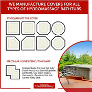 Premium Hot Tub Cover | Custom Made Replacement Spa Cover | Energy-Saving Hot Tub Covers Built for All Climates | 6, 5, or 4 inch Taper