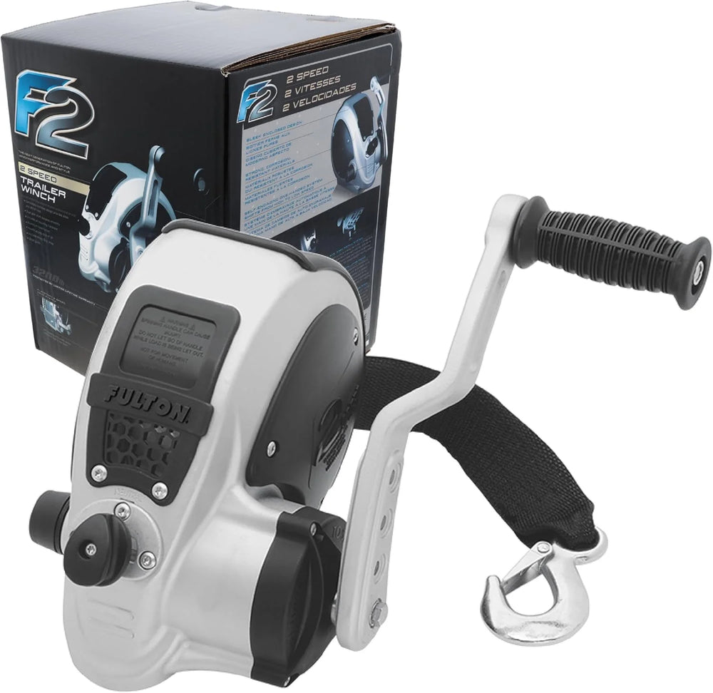 Fulton F2 Marine Trailer Winch 3200lbs 2-Speed Adjustable