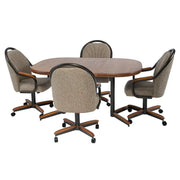 Casual Dining Swivel and Tilt Rolling Dining Chair - 38 Hx221/2 Wx22 D - 38 Hx24 Wx22 D