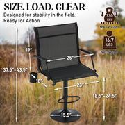 Danrelax 360 Silent Camo Hunting Blind Chair, Armrests, Side Pouch, Telescopic Legs