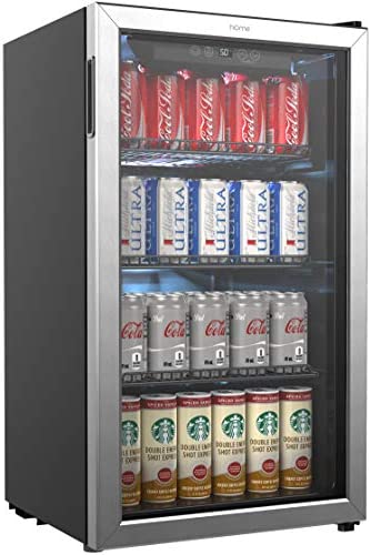 hOmeLabs Beverage Refrigerator and Cooler – 120 Can Mini Fridge