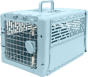 Designs Plastic Kennels Rolling Plastic Airline Approved Wire Door Travel Dog Crate, XXX-Large, Gray