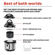 Instant Pot Duo Crisp 11 in 1 Air Fryer & Pressure Cooker, 8 Qt, Stainless Steel