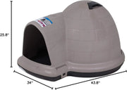 Petmate Indigo Dog House (Igloo Dog House, Made in USA with 90% Recycled Materials, All Weather Protection Pet Shelter) for XL Dogs 90 to 125 pounds, Made in USA