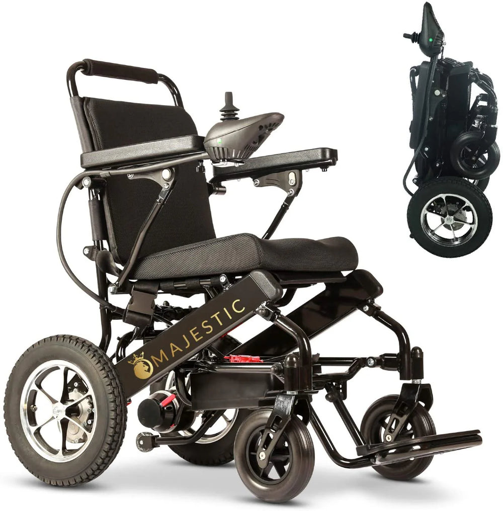 2020 New Folding Ultra Lightweight Electric Power Wheelchair, Silla de Ruedas Electrica, FDA Approved and Air Travel Allowed, Heavy Duty, Mobility Motorized, Portable Power (17.5′′ Seat Width)