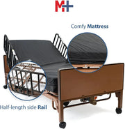Fully Electric Hospital Bed Set, Foam Mattress, Half Rails