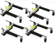 2025 Stark Set of (4) Wheel Dolly Car Skates Vehicle Positioning Hydraulic Tire Jack Truck Rv Trailer Pick Up Dolly Ratcheting Foot Pedal, 1500LBS