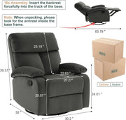 Small Swivel Rocker Recliner Chair for Compact Spaces