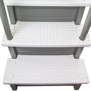 Select Anti-Slip in-Pool Steps | Gray | for Above Ground Swimming Pools | Can Mount to Decks 48" to 54" H | Safety Stairs Capacity Up to 300 lbs
