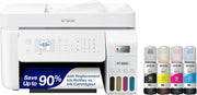 ET 4800 Wireless All in One Cartridge Free Supertank Printer with Scanner, Copier, Fax, ADF and Ethernet – Ideal for Your Home Office, White