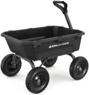 7GCG-NF Heavy-Duty Poly Dump Garden Cart with No-Flat Tires, 7 Cubic Feet, 1200-Pound Capacity, Black, Amazon Exclusive