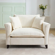 Oversized Chenille Fabric Armchair