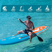 FunWater Inflatable Stand Up Paddle Board with Premium SUP Paddle Accessories, Non-Slip EVA Deck, 11'/10'6' Paddle