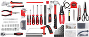 KINGTOOL Home Tool Set Kit - 286 PCS Home Auto Repair Tool Kit with Rolling Tool Box, Mechanic Tool Sets with 21V Max Cordless Power drill, Perfect for Homeowner, Diyer, Handyman