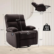 Small Swivel Rocker Recliner Chair for Compact Spaces
