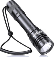 Scuba Diving Flashlight with Rechargeable Dive Light Scuba Diving 5500LM Underwater Flashlight 328ft IPX8 Waterproof 4 Modes Scuba Dive Light with Charger for Submarine Deep Sea Snorkeling
