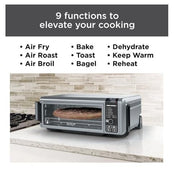 Ninja Foodi 9 in 1 Digital Air Fry Oven, Convection Oven, Toaster, Air Fryer with Flip Away Storage, Air Roast, Bake, Broil, Dehydrate, Reheat, Stainless Steel (102A) : Home & Kitchen