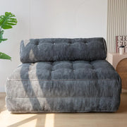 MAXYOYO Folding Sofa Bed, Convertible Sleeper Chair with Pilow Foldable Mattress with Back Support, Portable Fold Out Chair Bed Comfy Floor Sofa Lounge for Living Room Bedroom, Beige, Double